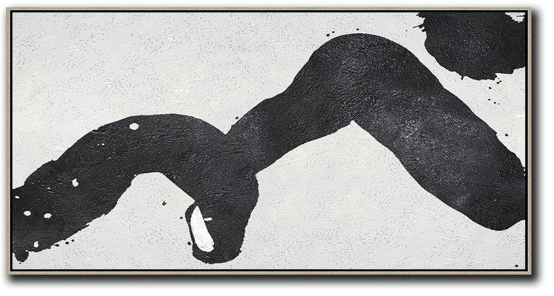 Large Wall Canvas,Oversized Panoramic Minimal Art On Canvas - Acrylic On Canvas Abstract